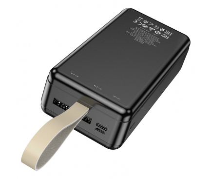 Baterie Externa HOCO J91B, 30000mAh, 10W, 2 x USB-A, Neagra
