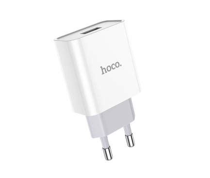 Incarcator Retea HOCO C81A, 10W, 2.1A, 1 x USB-A, Alb