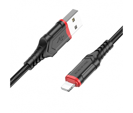 Cablu Date si Incarcare USB-A - Lightning Borofone BX67, 18W, 1m, Negru
