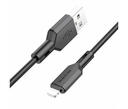 Cablu Date si Incarcare USB-A - Lightning Borofone BX70, 18W, 1m, Negru