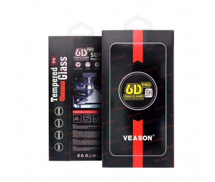Folie de protectie Ecran Veason Pro pentru Samsung Galaxy S23 S911 / S22 5G S901, Sticla securizata, Full Glue, 6D, Neagra