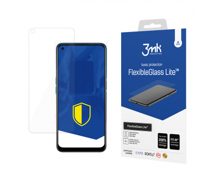 Folie de protectie Ecran 3MK pentru Oppo A54, Sticla Flexibila, Full Glue