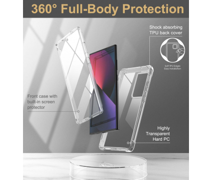 Husa pentru Samsung Galaxy S23 Ultra S918, Tech-Protect, Kevlar, Transparenta