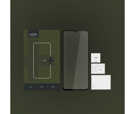 Folie de protectie Ecran HOFI PRO+ pentru Xiaomi Redmi 12C, Sticla securizata, Full Glue, Neagra