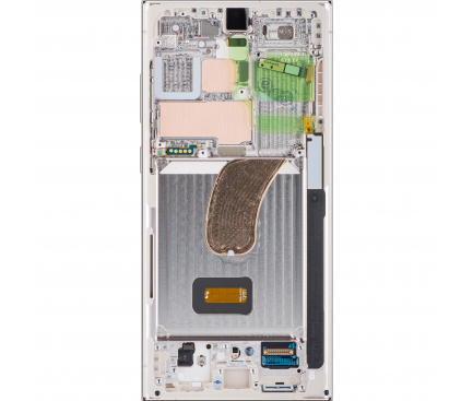 Display cu Touchscreen Samsung Galaxy S23 Ultra S918, cu Rama, Argintiu, Service Pack GH82-30466G