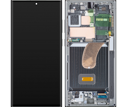 Display cu Touchscreen Samsung Galaxy S23 Ultra S918, cu Rama, Verde, Service Pack GH82-30466C