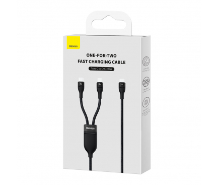 Cablu Date si Incarcare USB-C - USB-C Baseus Flash, 100W, 1.5m, Negru CASS060001