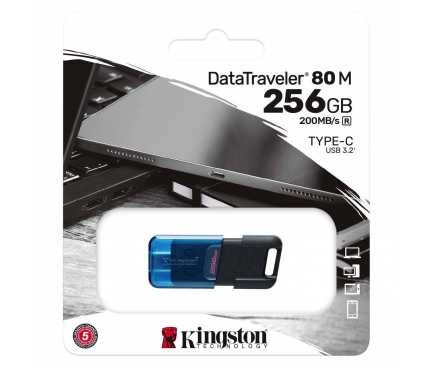 Memorie Externa USB-C Kingston DT80M, 256Gb DT80M/256GB 