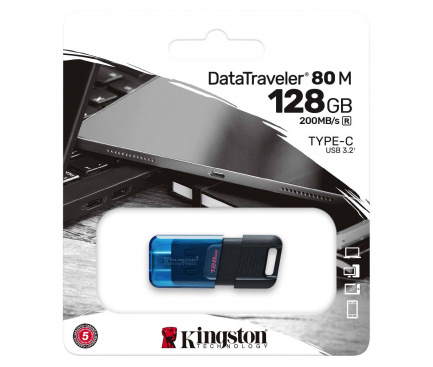 Memorie Externa USB-C Kingston DT80M, 128Gb DT80M/128GB 