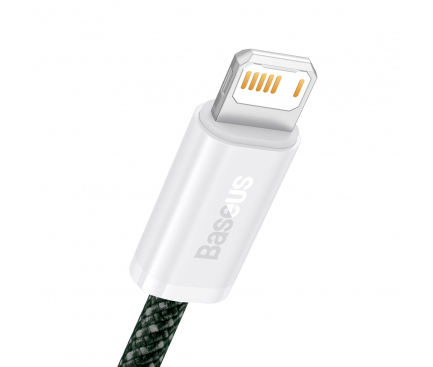 Cablu Date si Incarcare USB-A - Lightning Baseus Dynamic 2 Series, 20W, 1m, Verde 
