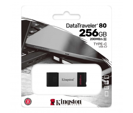 Memorie Externa USB-C Kingston DT80, 256Gb DT80/256GB 