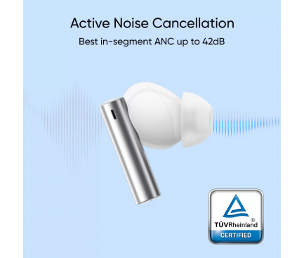 Handsfree Bluetooth Realme Buds Air 3, TWS, ANC, Alb