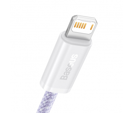 Cablu Date si Incarcare USB-A - Lightning Baseus Dynamic 2 Series, 20W, 1m, Mov CALD040005 