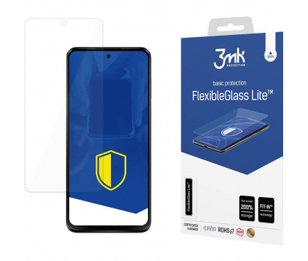 Folie de protectie Ecran 3MK FlexibleGlass Lite pentru Motorola Moto G13 / G23, Sticla Flexibila, Full Glue 
