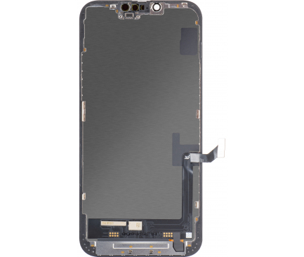 Display cu Touchscreen JK pentru Apple iPhone 14 Plus, cu Rama, Versiune LCD In-Cell, Negru 
