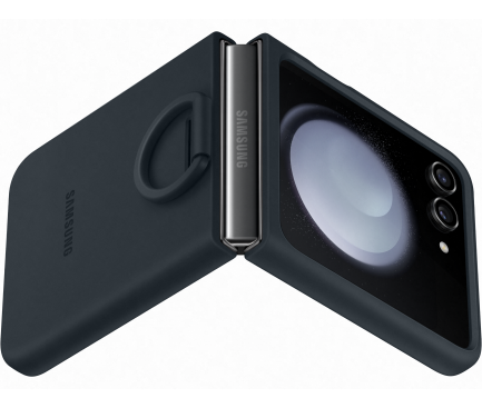 Husa pentru Samsung Galaxy Z Flip5 F731, Silicone Ring Cover, Indigo EF-PF731TNEGWW