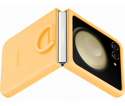 Husa pentru Samsung Galaxy Z Flip5 F731, Silicone Ring Cover, Galbena EF-PF731TOEGWW