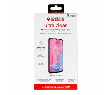 Folie de protectie Ecran Zagg Ultra Clear pentru Samsung Galaxy A40 A405, Plastic 200203295