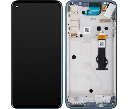Display cu Touchscreen Motorola Moto G8 Power, cu Rama, Albastru (Capri Blue), Service Pack 5D68C16143 