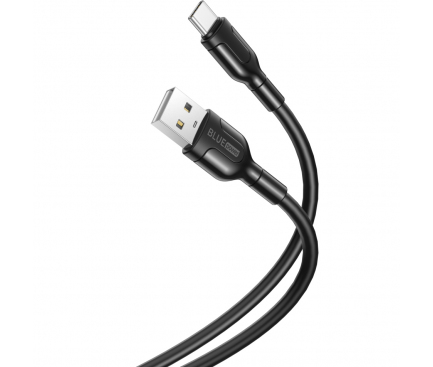 Cablu Date si Incarcare USB-A - USB-C BLUE Power BNB212, 18W, 1m, Negru