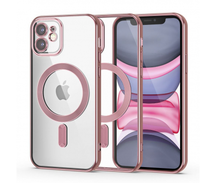 Husa MagSafe pentru Apple iPhone 11, Tech-Protect, Magshine, Roz Aurie 