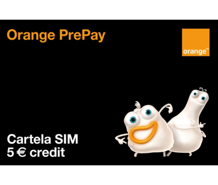 Cartela SIM PrePay Cu Numar Orange 5 Euro