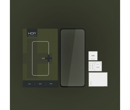 Folie de protectie Ecran HOFI PRO+ pentru Xiaomi Redmi 12, Sticla Securizata, Full Glue, Neagra 