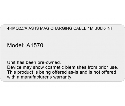 Cablu Incarcare Apple pentru Watch Series, Alb, As is 4RMQ2Z/A