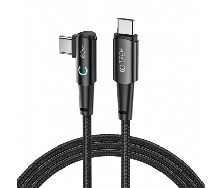 Cablu Date si Incarcare USB-C - USB-C Tech-Protect Ultraboost L, 60W, 2m, Gri 