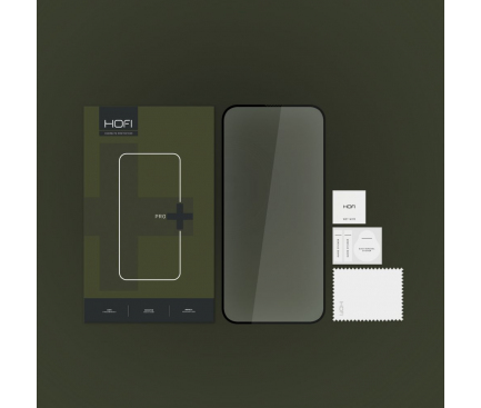 Folie de protectie Ecran HOFI PRO+ pentru Apple iPhone 15, Sticla Securizata, Full Glue, 2.5D, Neagra 