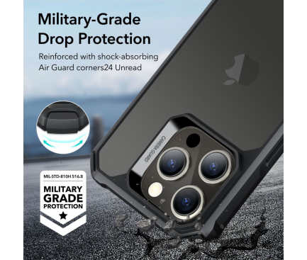 Husa pentru Apple iPhone 15 Pro, ESR, Air Armor, Neagra