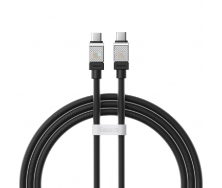 Cablu Date si Incarcare USB-C - USB-C Baseus CoolPlay, 100W, 1m, Negru CAKW000201