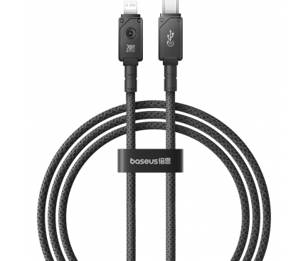 Cablu Date si Incarcare USB-C - Lightning Baseus Unbreakable, 20W, 1m, Negru 