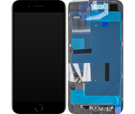 Display cu Touchscreen Apple iPhone 8 Plus, cu Rama, Negru, Service Pack 661-09032