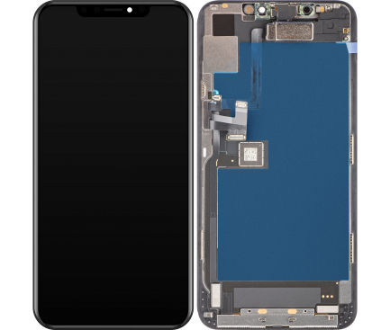 Display cu Touchscreen Apple iPhone 11 Pro Max, cu Rama, Negru, Service Pack 661-14099