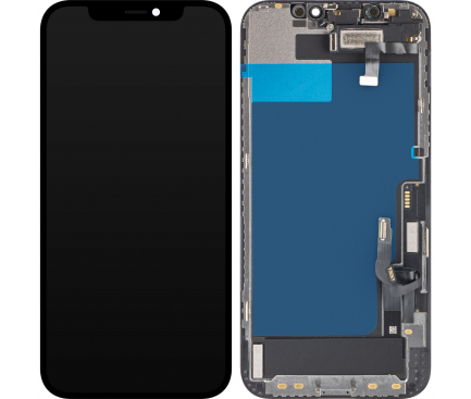 Display cu Touchscreen Apple iPhone 12 / 12 Pro, cu Rama, Negru, Service Pack 661-18504