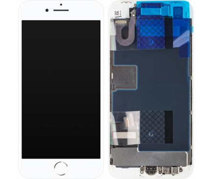 Display cu Touchscreen Apple iPhone 8, cu Rama, Alb, Service Pack 661-08934 