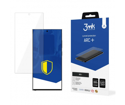 Folie de protectie Ecran 3MK ARC+ pentru Samsung Galaxy S23 Ultra S918, Plastic 