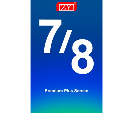 Display cu Touchscreen ZY pentru Apple iPhone 7, cu Rama, Premium Plus, Alb 