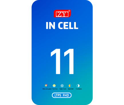Display cu Touchscreen ZY pentru Apple iPhone 11, cu Rama, Versiune LCD In-Cell IC Movable, Negru 
