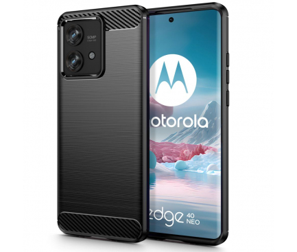 Husa pentru Motorola Edge 40 Neo, Tech-Protect, Carbon, Neagra 