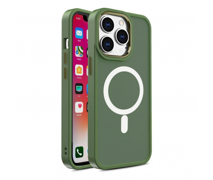 Husa MagSafe pentru Apple iPhone 14 Pro, OEM, Color Matte, Verde 
