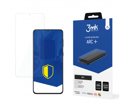 Folie de protectie Ecran 3MK ARC+ pentru Samsung Galaxy S21 Ultra 5G G998, Plastic 