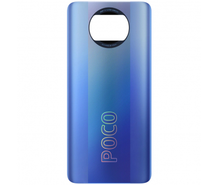 Capac Baterie Xiaomi Poco X3 Pro, Albastru (Frost Blue), Service Pack 55050000UY6D 