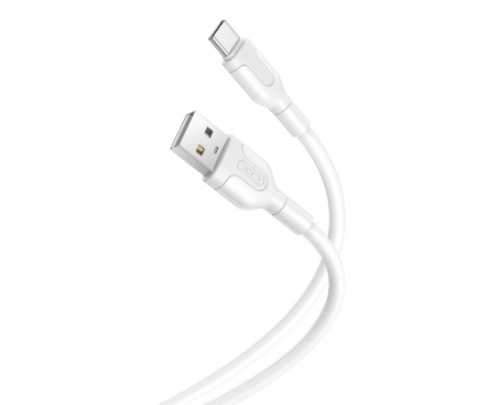 Cablu Date si Incarcare USB-A - USB-C XO Design NB212, 18W, 1m, Alb 