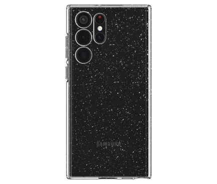 Husa pentru Samsung Galaxy S22 Ultra 5G S908, Spigen, Liquid Crystal Glitter, Transparenta ACS03913 