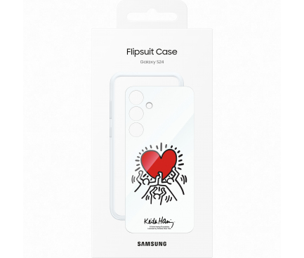 Husa pentru Samsung Galaxy S24 S921, Flipsuit Case, Alba EF-MS921CWEGWW 