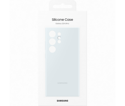 Husa pentru Samsung Galaxy S24 Ultra S928, Silicone Case, Alba EF-PS928TWEGWW 