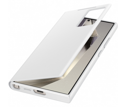 Husa pentru Samsung Galaxy S24 Ultra S928, S-View Wallet, Alba EF-ZS928CWEGWW 