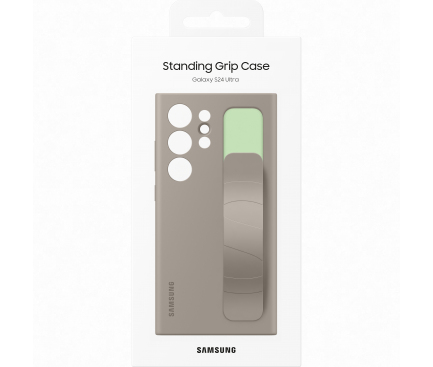 Husa pentru Samsung Galaxy S24 Ultra S928, Standing Grip, Maro EF-GS928CUEGWW 